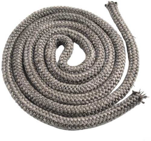 Joint en fibre de verre pour portes de poêle à bois - 18 mm de diamètre - 3 mètres de long - Compatible avec poêles à granulés et chaudières industrielles (noir)