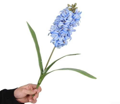 Artificial Hyacinth Violet Flowers for Wedding and Home Decoration Suitable for Garden Displays, Floral Arrangements, and Indoor Use (Blue)