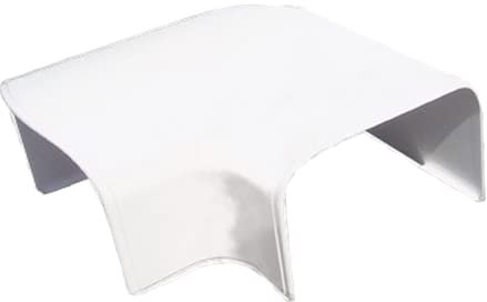 3S SuperSamaStore Curva Piana per Canalina Impianti Climatizzazione, Raccordo a Scatto per Condizionatori Mono e Dual Split, PVC Rigido, Bianco Ral 9010, 80x60 mm – 1 Pezzo