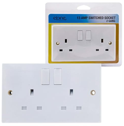13 Amp Socket Double Switch - Usb Plug 2 Gang Power Electric Wall White Power | Usb Charger Socket Suitables For Homes, Home Offices And Offices, Laptops, Phones