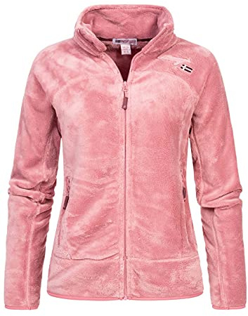 Geographical Norway Upaline Lady - Fleece Fine Frauen Warm Fermetur Zip - Jacke Herbst Winter Frühling Warm Frauen - Long Sleeve Pullover Pelz Weich Komfort Outdoor (Schwarz L-Größe 3)