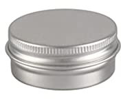 ZEOABSY 20 Stück Leere 15 ml Rund Silber Aluminium Tins mit Schraub-Deckel Cremedose Schraubdose Dosen Alu-Tiegel Aludose Blechdosen für Salben Kosmetik Kerze 5X Spatel, 1x Etikette