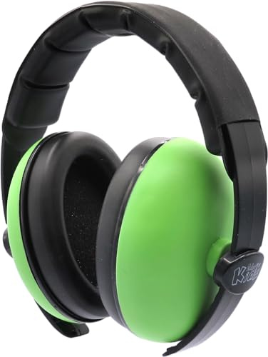 Edz Kidz Protection auditive pour bébé Écouteurs antibruit pour bébés. Cache-oreilles pour réduire le bruit. Bandeau réglable. Protection auditive de 0 à 3 ans. Nourrissons et tout-petits (Vert)