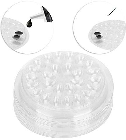 50pcs de colle à cils, support de colle à cils en plastique transparent pour extensions de cils ou encre de tatouage