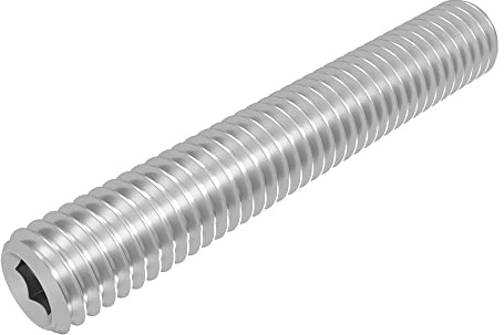 SECCARO Grano con punta conica M4 x 25 mm, acciaio inossidabile V2A VA A2, DIN 913 / ISO 4026, esagono incassato, 20 pezzi