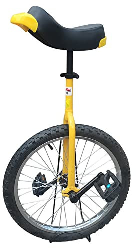 WAHHWF Einrad Einrad 20 24 Zoll Einrad Einräder für Erwachsene, 16 18 Zoll Einrad für große Kinder, 12 14 Zoll Einrad für kleine Kinder, Einrad Fahrrad Reifen Berg Einrad (Color : Yellow, Size : 18)