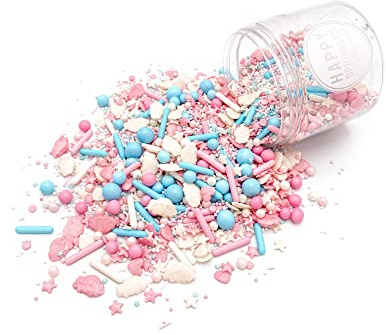 Happy Sprinkles Sweet Heaven 90g | Bunter Streusel Mix Mit Schokolade Zum Dekorieren | Ideale Tortendeko | Für Kekse, Eis & Kuchen Geeignet (90g)