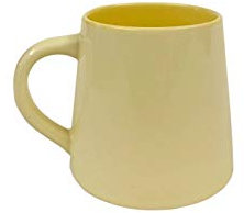 IXART Coffee Cups Handmade Ceramic Cup 300ml Office Home Tea Cup Water Cup Suitable for Drinking Milk Coffee can be Heated in The Microwave（Yellow） Espresso Cups/Mugs