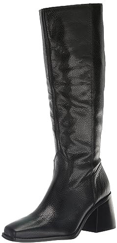 Vince Camuto Women's Sangeti2 Stacked Heel Knee High Boot Fashion, Black, 6.5