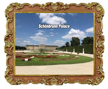 Tianfulai Kühlschrankmagnet Schloss Schönbrunn Wien Österreich 3D Reise Souvenir Kühlschrank Deko Magnetaufkleber Bastelsammlung