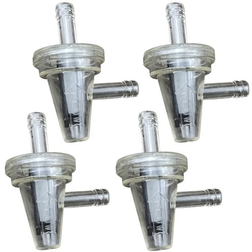 60470101120 - 4 filtri benzina per motociclette, in linea trasparente, 1/4, 6-7 mm