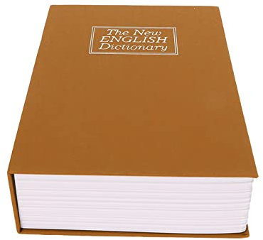 Caja de Almacenamiento Segura para Libros, Caja Fuerte para Libros, Caja de Bloqueo para Almacenamiento Seguro para Libros de Desvío Pequeños, Caja para Esconder Tarjetas de