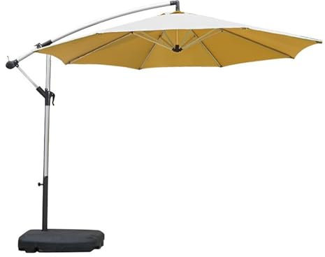 HESHEQ Terrassenschirm Offset Außen-Schirme Freischwingender Regenschirm Hängender Marktschirm Alu Ampelschirm UV Schutz UPF 50+ for Garten, Terrasse, Pool, Balkon (Size : Green 3m)