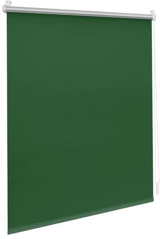 Tenda Oscurante per Finestre 115 x 90 cm Blackout, Protezione Solare, Tende Oscuranti a Rullo Tutte Parti Montaggio Incluse per Tutte Le Stanze, Verde Scuro