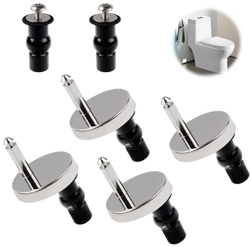 WC-Sitz Armaturen Edelstahl Ersatz Scharnier, 6 Stück Toilettensitz Fix Fitting Edelstahl Zurück, WC-Sitz-Scharnier mit Befestigung, Scharnier Beschläge für WC-Brille, Haus, Hotels (Neues Muster)