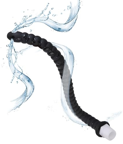BDSMJOY 5.0 Analdusche Po Dusche Analspielzeuge,300mm Analkette Klistier mit Analkugeln Analplug,Analdusche für Analverkehr,Einlauf zur Darmreinigung,Anal Dusche Duschschlauch Klistierspritze (S)