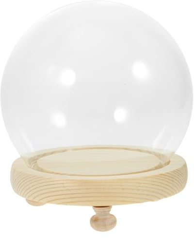 KICHOUSE Glasabdeckung Andenken Vitrine Kuppel Anlage Anzeige Mikroglocken Mini dome living room decoration feuerholz terrassenstrahler Mikrolandschaftshalter Vitrine zum Ausstellen
