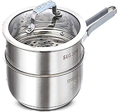 OLSKFUH Pentola per Brodo/Vaporizzatore in Acciaio Inossidabile 304, Pentola per Zuppa con Manico Singolo per Uso Domestico, per Fornelli A Gas/Fornelli A Induzione,