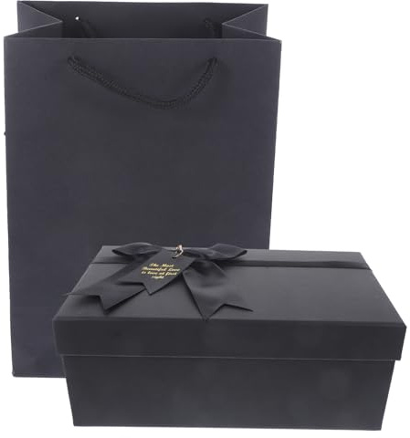MOLUCKFU 1satz Geschenkverpackungsbox Für Hochzeiten Und Feste Stilvolle Schwarze Box Für Lippenstift Und Parfüm Für Geburtstage Weihnachten Und Valentinstag Teilig Mit Tragetasche