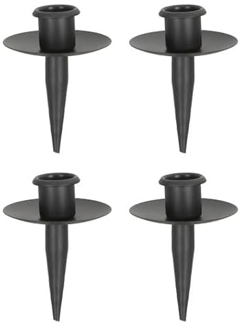 Kerzenhalter für Flaschen 4 STÜCK Metall schwarz Kerze Flasche Stabkerzenhalter für Kränze Steckmoos Steckschaum