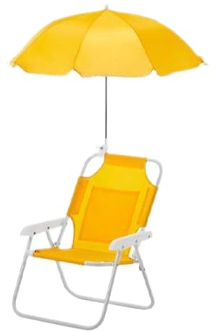 Duroecsain Chaise de Plage pour Enfant, Chaise Longue avec Protection Solaire, Fonction de Couchage Portable pour Voyage, Pique-Nique, Jardin, Piscine