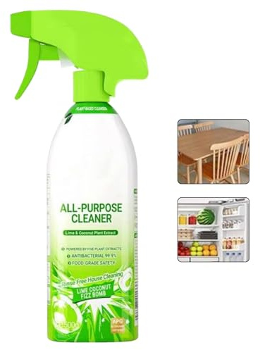 Spray Detergente Multiuso Potente-500g, Spray Detergente E Sgrassante Potente Con Due Modalità, Detergentes Multiuso per Superfici, Adatto per Frigoriferi, Microonde, Mobili E Interni Auto