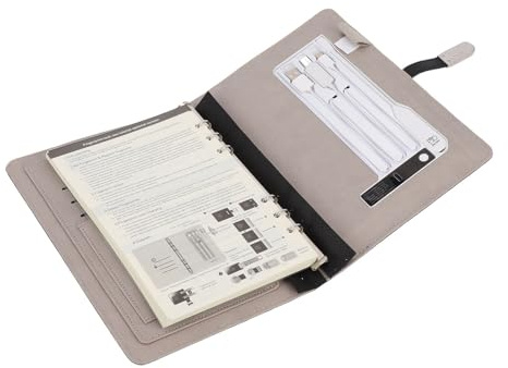 ASHATA Planer 2025-2026, Personalisiertes Notizbuch für Drahtlose Ladevorgänge, Reisejournal mit Leichtem Schulbuch mit Leichten Schulnotizbuch mit Power Bank, A5-Tagebuch, 80 Blätter