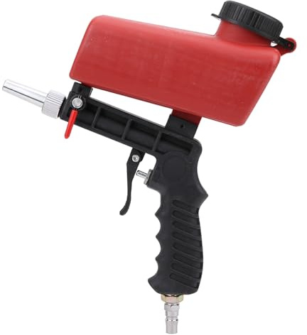 Jeffergarden Sandblaster, Pneumatische Sandstrahlpistole, Handheldblaster mit Hoher Härte Stahldüse, 90 Psi Luftdruck für die Metallreinigung und Rostentfernung
