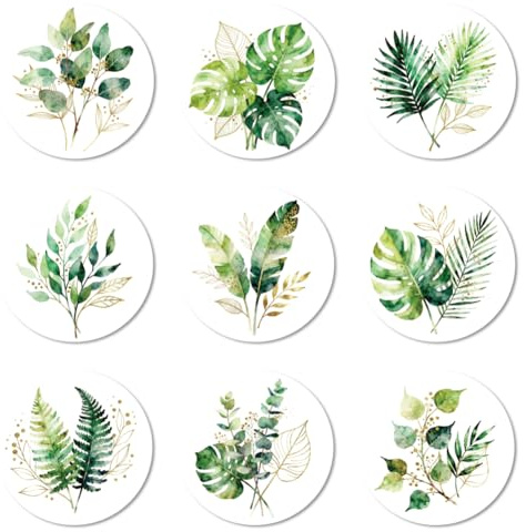ANATTASOUL Leaves Wood Coasters Set of 9 for Coffee Table | Home Decor,3.9 Round,Vintage,Colorful Wooden Cup Mat,Funny Desk Coasters,for Apartment,Office,Bar,Kitchen,Gifts