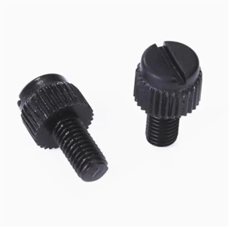 10 Stück M3 M4 M5 M6 M8 schwarze Nylon-Rändelschraube PA66 Kunststoff Rändelkopf Handdrehung Computer Festziehschrauben(M6x8 (10pcs))