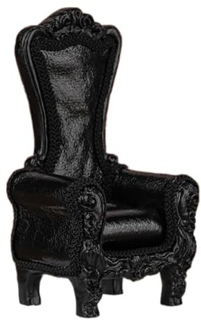 QUXVUIS Puppensessel Sofa 112 Puppenhaus Sofamodell mit Sesselanordnung Miniatur Wohnzimmermöbel für einzigartige Ausstellungen 1/12 Puppenhaus Einzelpuppensesselmodell , Schwarz , 8.5 x 16 cm