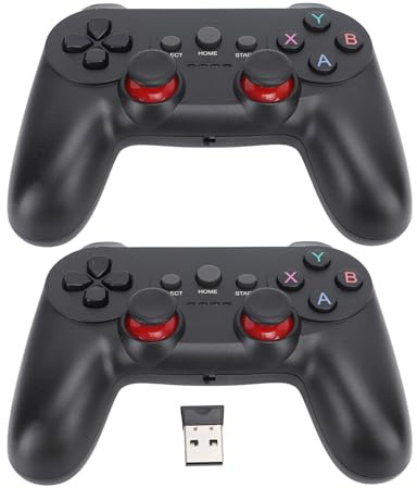 EIMSOAH Controller Wireless, Joystick di Gioco Wireless con Controllo Sensibile con Ricevitore USB, per Dispositivi di Gioco per Console TV PC