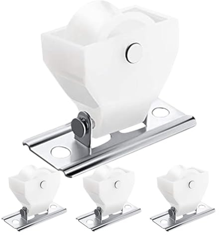 Healvian Carrucole Bloccanti per Tende Romane 4 Pezzi in Pom Argento | Installazione Semplice, Scorrimento Fluido, Meccanismo Sicuro per Tende Plissettate, Finestre Domestiche, Alberghi e Tendaggi
