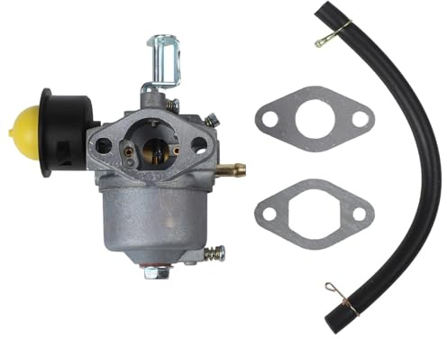 NbgrvB 1P56F Carburateur pour Tondeuse à Gazon, Pièce Moteur Métal Haute Efficacité avec Ampoule et Joints - Argent pour Rouge