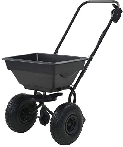 Festnight Distributeur de Sel Épandeur de Jardin PVC et Acier 92 x 46 x 70 cm 15 L