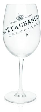 Moët & Chandon 2er Set Champagner Glas Gläser Ice Imperial Echtglas klar mit schwarzem Schriftzug