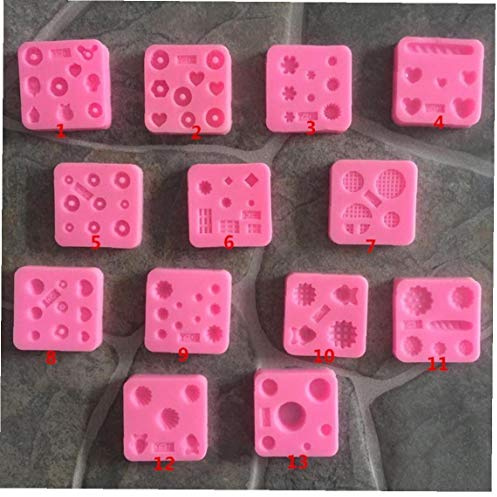 Mini ädelsten silikonform miniatyr mat godis smycken fondant lera fimo-godis bakformar form