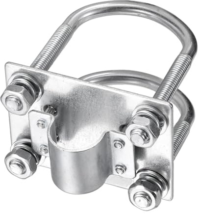 Bingfu Antenna Mast Clamp Bracket with U-Bolts Anti-Rust Clamp Panel Pipe Mounting Hardware for Outdoor LoRa/Helium Miner/WiFi / 4G LTE Aerial/Ham Radio/TV Antenna