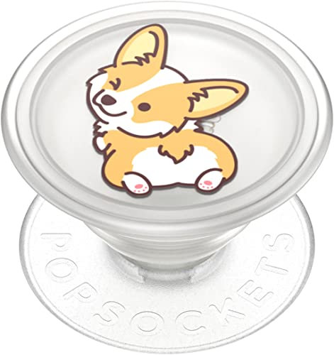 PopSockets Poignée de téléphone à Base de Plantes avec Support Extensible, respectueuse de l'environnement - Cheeky Corgi