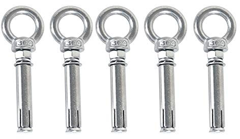 5 Stück M8 x 60 mm Spreizdübel 304 Edelstahl Ring Hebeanker Auge Expansion Augenschraube