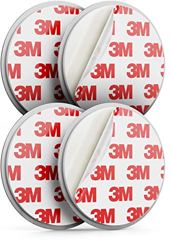 deleyCON Magnetbefestigung für Rauchmelder 50mm Magnethalter, 2 Stück | Feuermelder Magnethalterung, selbstklebend, Klebefläche 50mm Durchmesser
