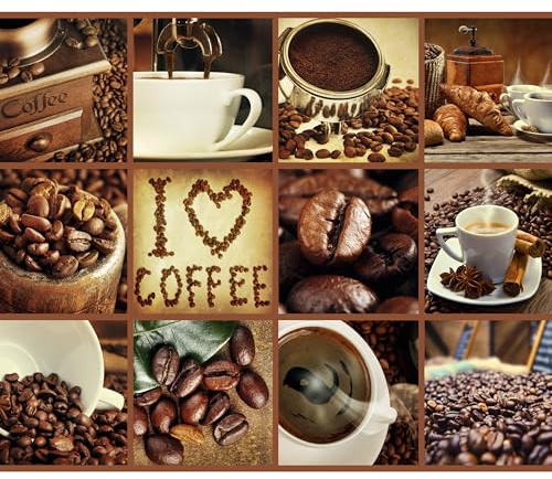 murando - Fototapete Premium-Vlies Küche Kaffee 200x140cm - Foto Tapete Wohnzimmer Moderne Vliestapete XXL Wandtapete Motivtapeten Bildtapete 3d Effekt Wand Dekoration Flur Kaffebohne Coffee