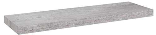 Tidyard Mensola,Scaffale da Parete,Moderna,MDF,Grigio Cemento,80x23,5x3,8 cm,scaffale e mensola per Libri,Riviste,Oggetti