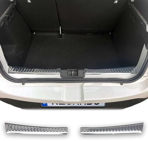 Protection de seuil de Chargement en Acier Inoxydable chromé Compatible avec Dacia Sandero III, DJF, année de Construction à partir de 2021> | Qualité supérieure RECAMBO