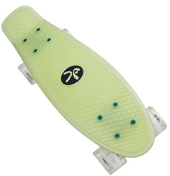 Muuwmi Lights Skateboard Fun Glow - mit LED-Leuchtrollen - Board Deck 57x15cm - ABEC 5 und PU-Rollen 60x45mm