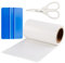 Kit Riparazione Piscina Nastro Autoadesivo Impermeabile in TPU con Forbici e Raschietto 10 cm x 150 cm Nastro Sigillante Trasparente,Nastro Flessibile,Strumento per la Riparazione della Piscina