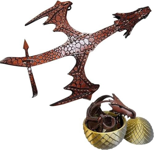 Endxedio Bracelet en cuir avec dragon réglable - Bracelet en cuir vintage - Cadeau pour homme et femme
