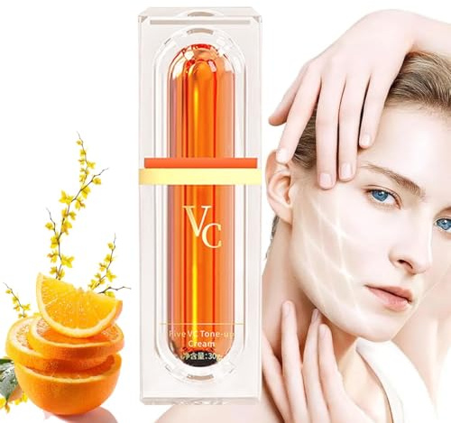 Vitamina C Crema Hidratante Facial Mujer, Crema Reafirmante Antiarrugas Multiusos Con Cinco Vitaminas C, Crema Hidratante BB Con Suero Facial - Suero Facial Para Todo Tipo De Piel(1PACK)