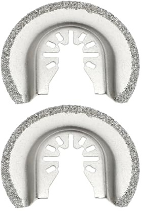 VGOL 2Pcs 64mm Half Circle Diamond Saw Blade Replacement Part Quick Release Cutting Blade Oscillating Multi Tool Diamond Blades Grit Grout Removal Compatible with Bosch Compatible with Dewalt