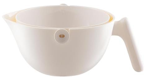 Scolapasta girevole per lavare verdure, scolapasta girevole, dimensioni circa 29,9 x 22,5 x 11,8 cm, resistente al calore per frutta e con design a strati in Pp/abs